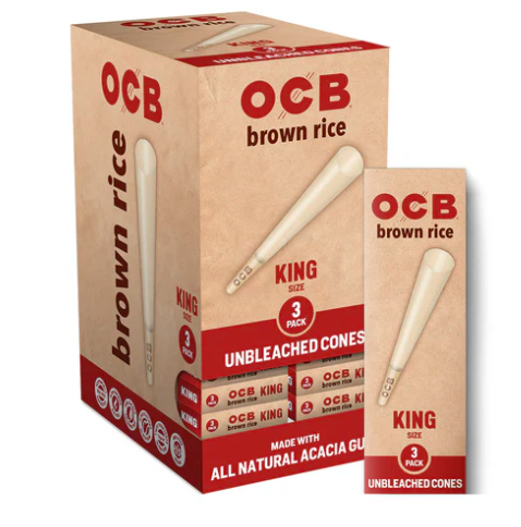 Photograph of product: OCB Brown Rice Cones King Size | 3pk