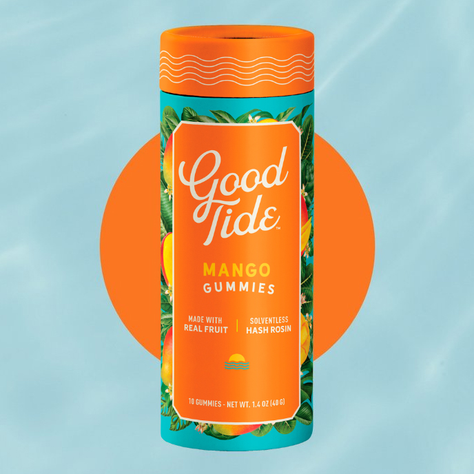 Photograph of product: Good Tide - Mango au chocolat Rosin Gummies 100mg