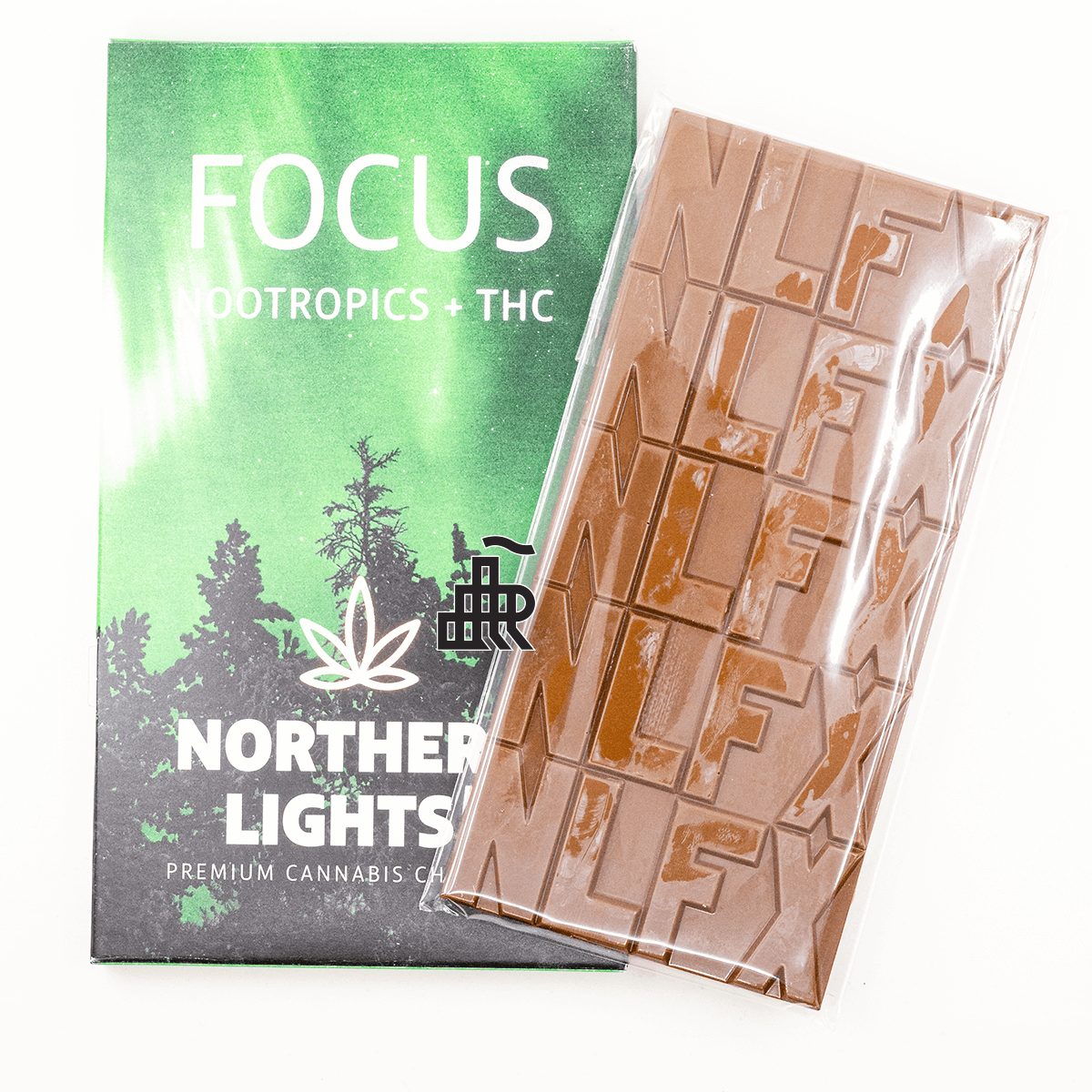 Photograph of product: Focus | Nootropics + Thc | Chocolate Bar | 20pc