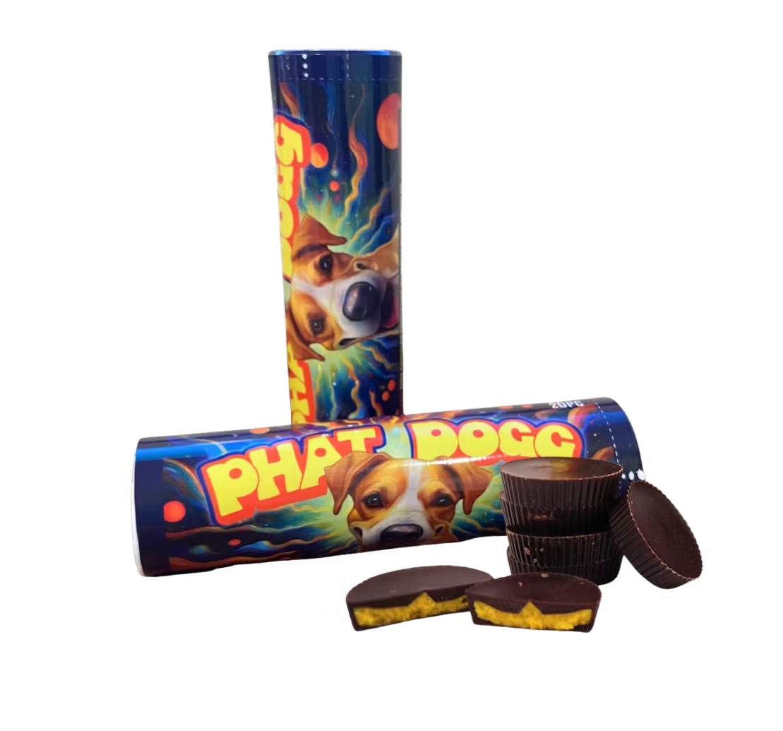 Photograph of product: Dark Chocolate Orange Coins (S) Pura Vida Rosin Infused 20pk 100mg