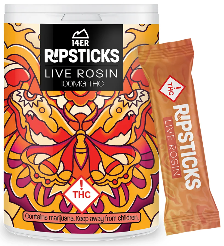 Photograph of product: Ripple - 14er Live Rosin - Ripstick - 100mg