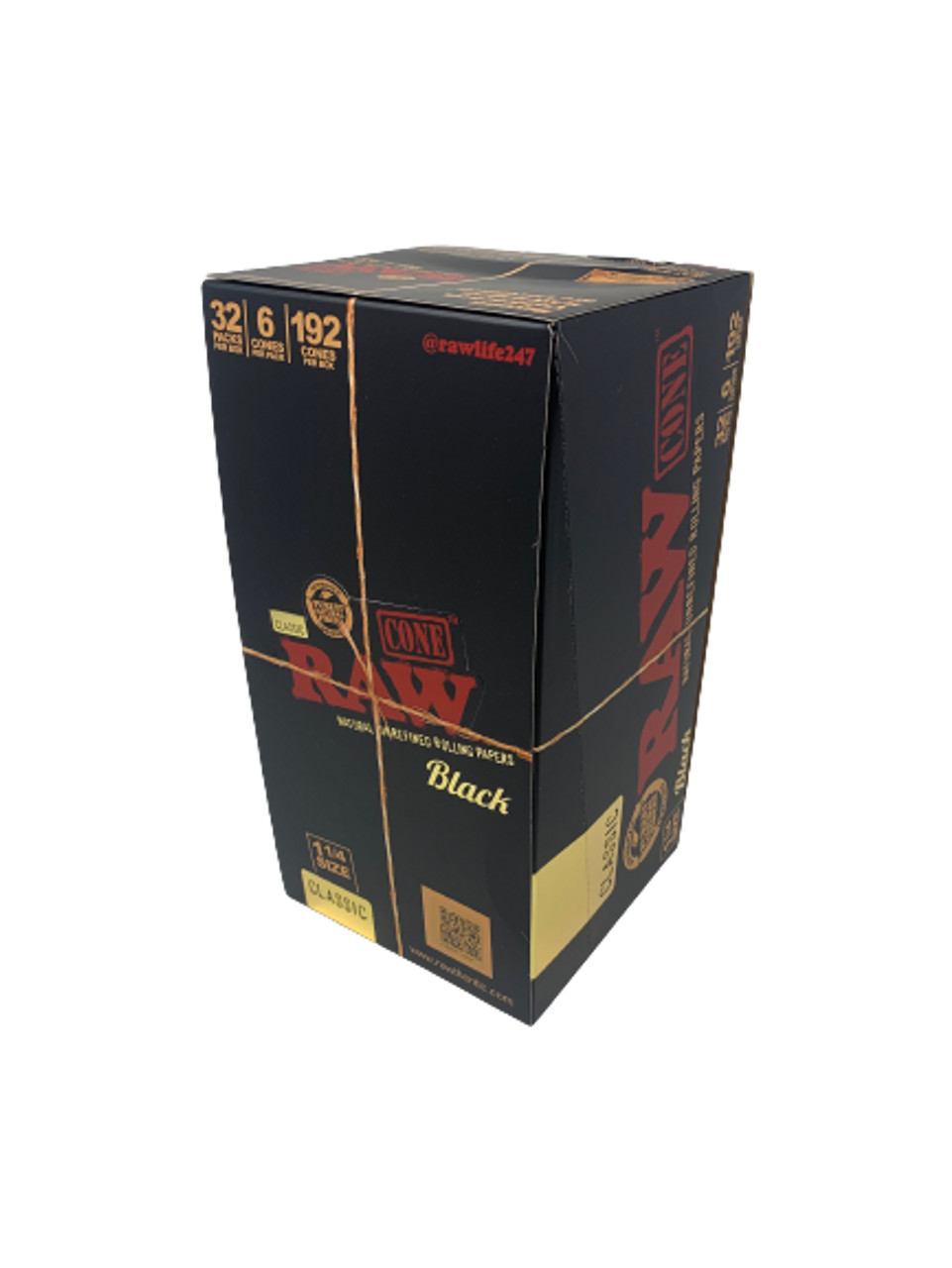 Photograph of product: Raw | Cones | Black 1 1/4 6pk