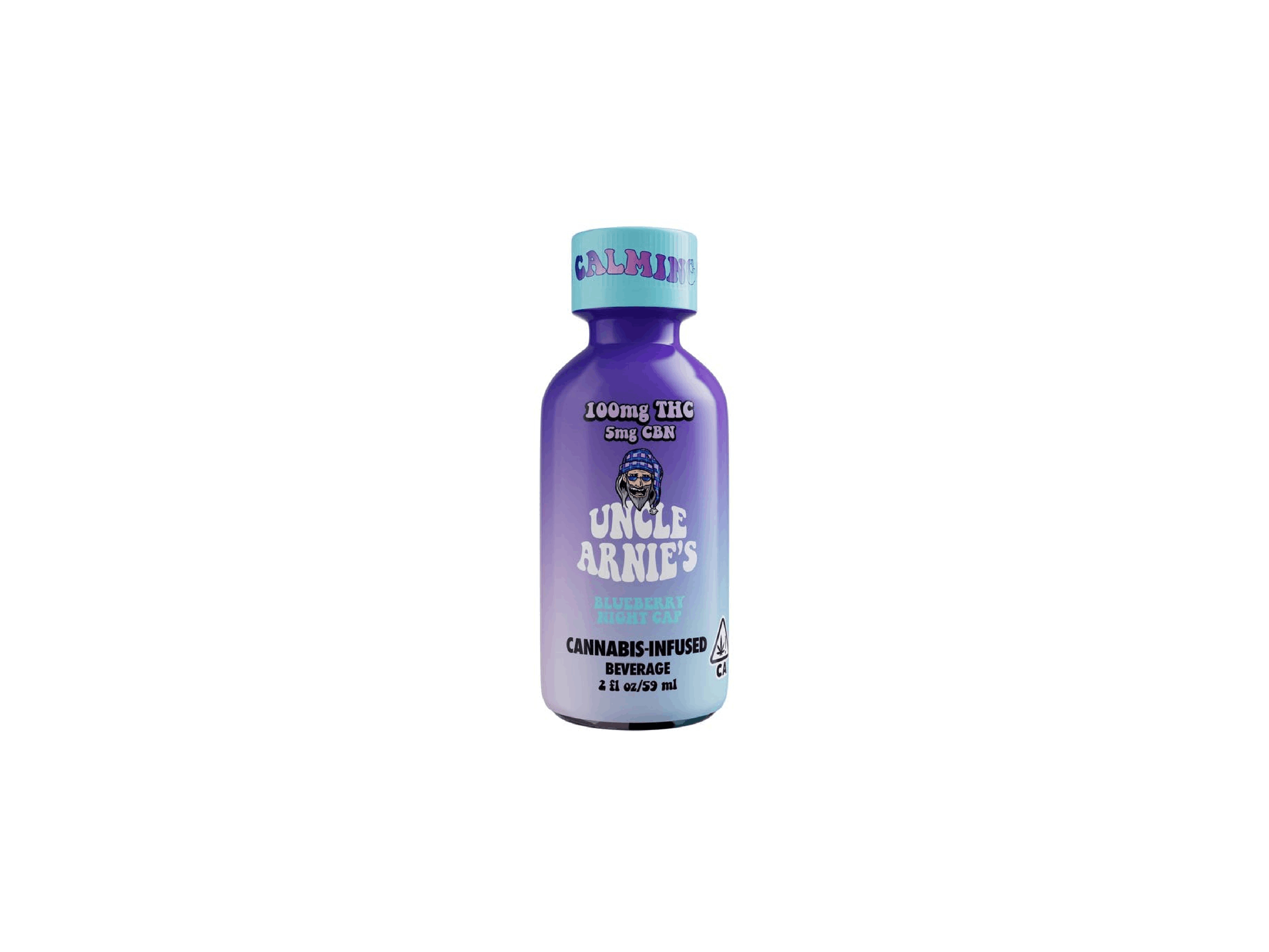 Photograph of product: Uncle Arnies Shot Blueberry Night Cap 100mg