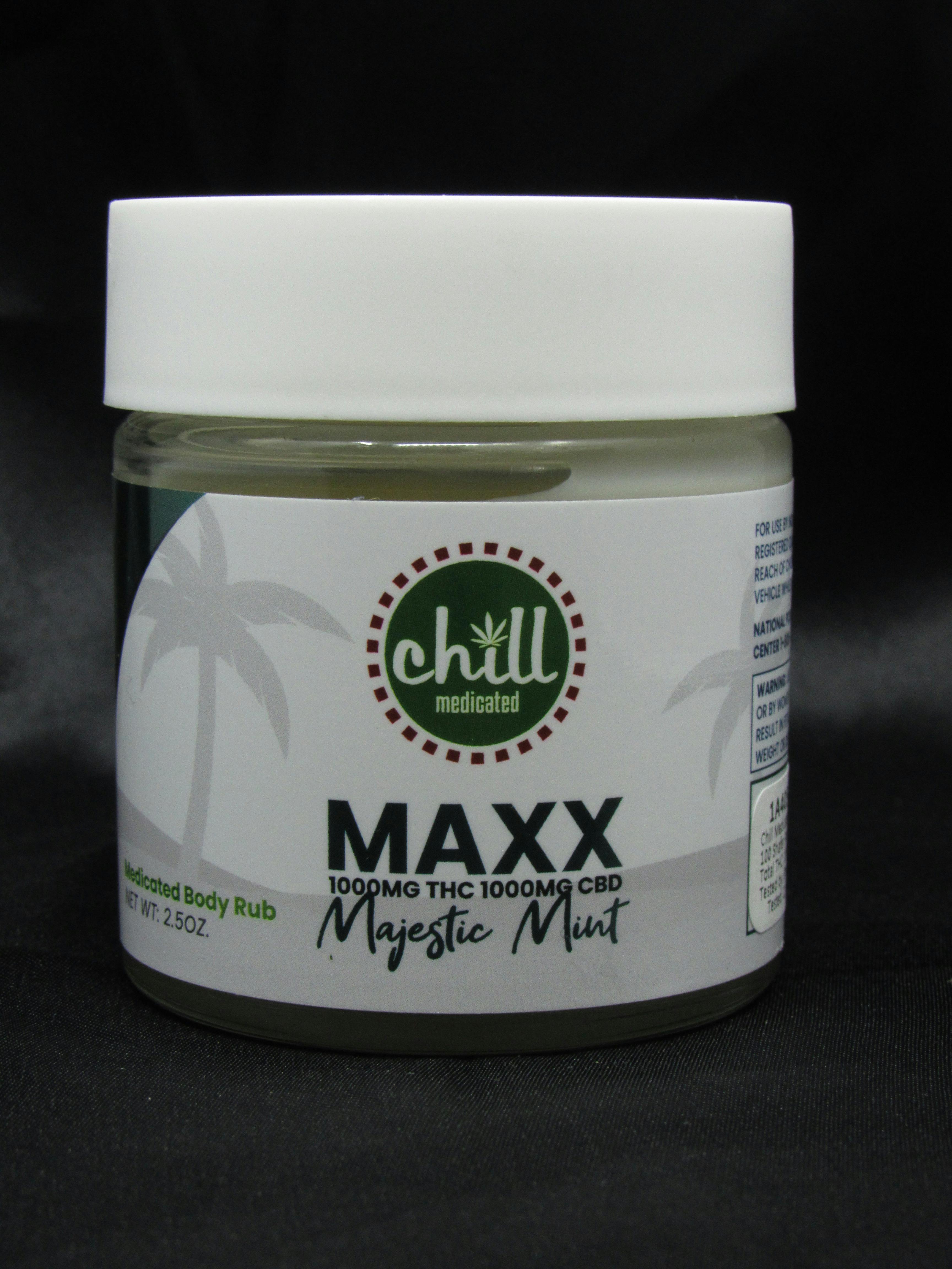 Photograph of Product: Majestic Mint 1:1 THC:CBD Body Rub | Chill Medicated