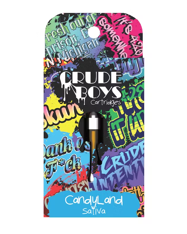 Photograph of product: Candyland 510 Thread Distillate Cartridge | Crude Boys | 1g (5/$35)