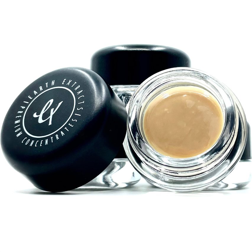 Photograph of product: Earth Extracts Cold Cured Live au chocolat Rosin Toxic Marriage Badder T1