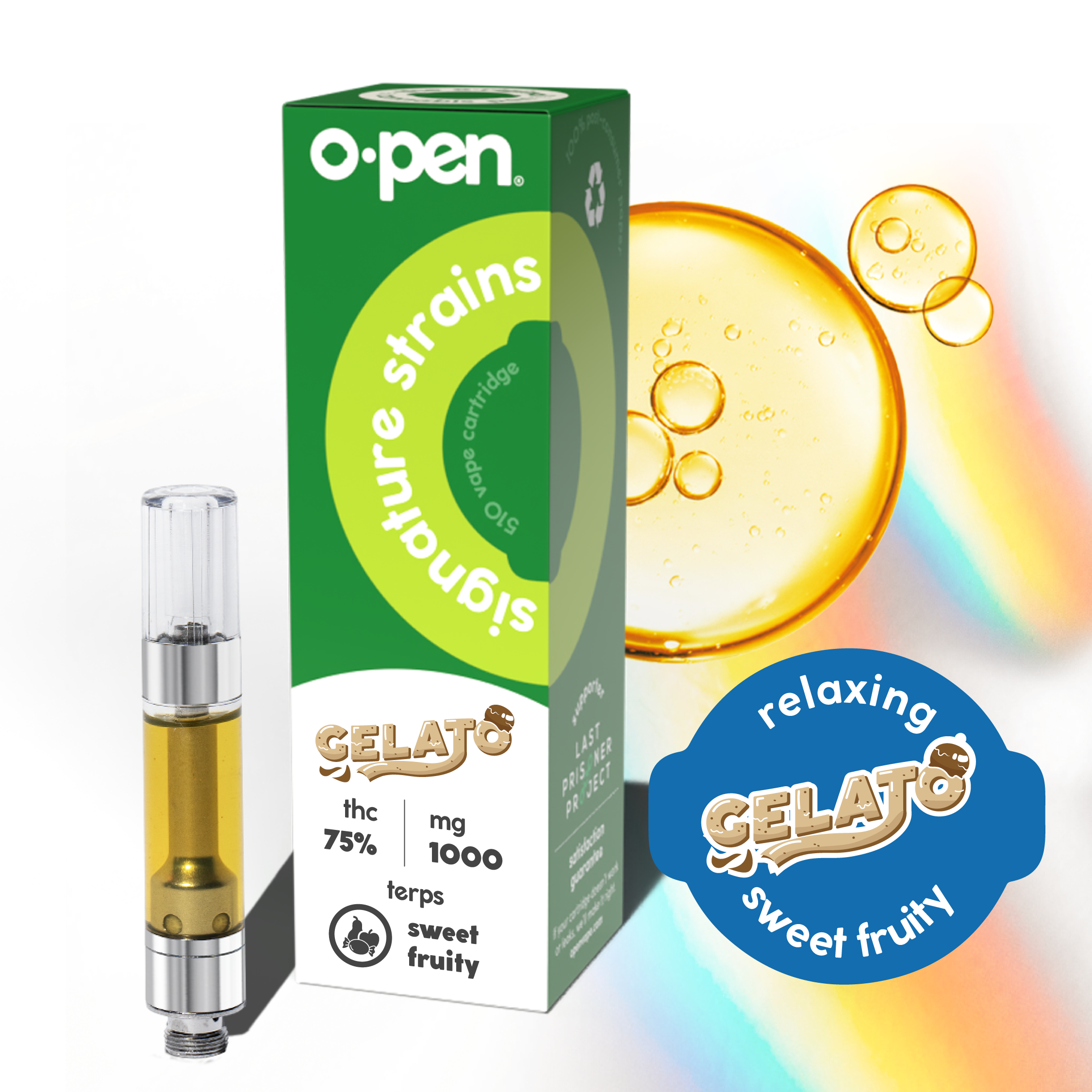 Photograph of product: O.pen Live Resin 1000mg(I)-Gelato