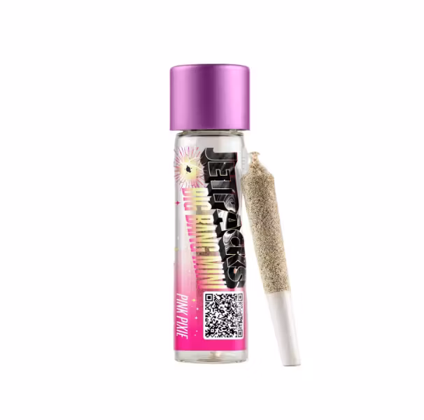 Photograph of product: JetPacks | Pink Pixie | Live Resin Diamond Infused Pre-Roll | .5g