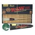 Photograph of product: Raw Classic Natural Rolling Papers - Cones - Black 1 1/4 size 20 pk.