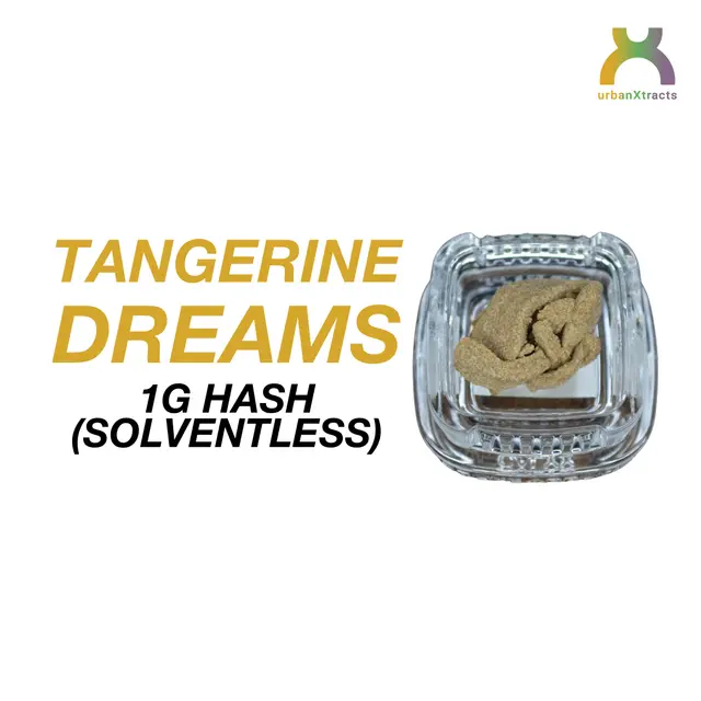 Photograph of product: C7 UrbanXtracts | Tangerine Dreams | Solventless Dad au chocolat | 1g