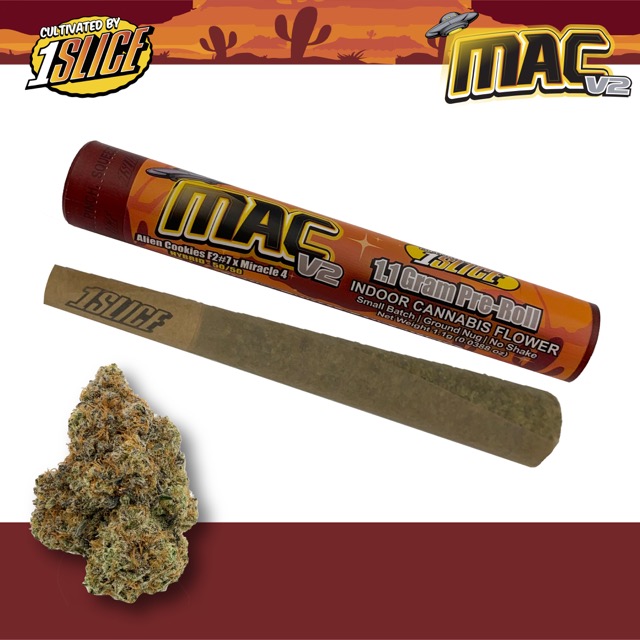 Photograph of product: 1 Slice - Mac V2 - 1.1g Pre Roll