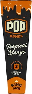 Photograph of product: Pop Cone- 1 1/4 papers w/tips- Tropical Mango