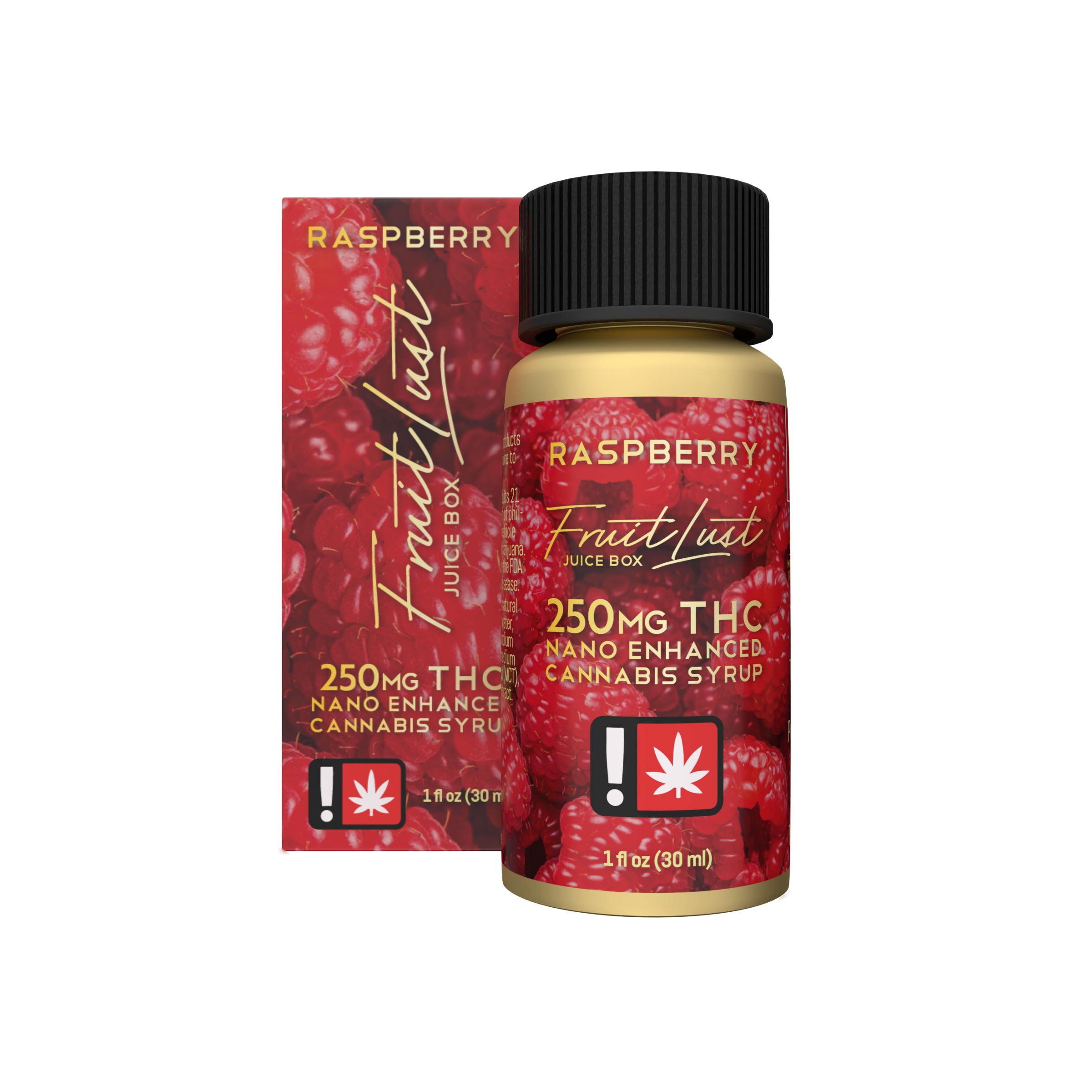 Photograph of product: Fruit Lust: Syrup 250mg - Raspberry