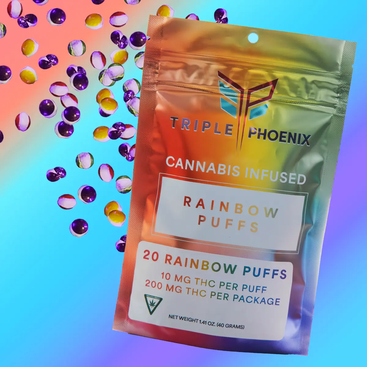 Photograph of Product: Triple Phoenix- Freeze Dried Sour Crunch Skittles 200mg