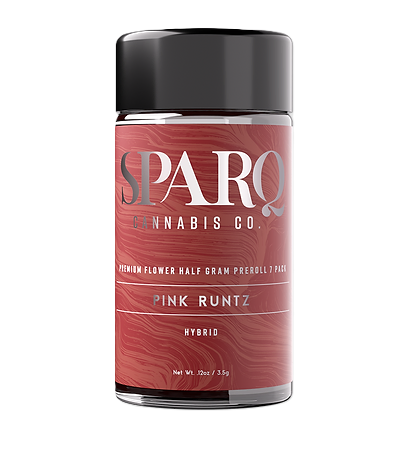 Photograph of product: Pink Runtz | 0.5g Pre-Roll 7Pk | SparQ
