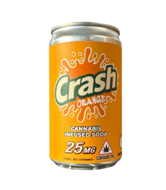 Photograph of product: Crash - Orange | 25mg Infused Soda