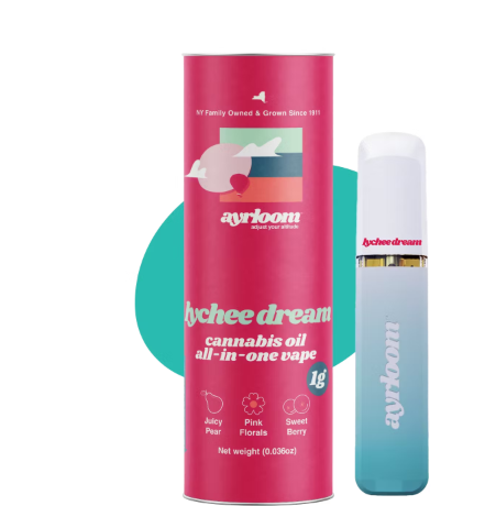 Photograph of product: Ayrloom | Lychee Dream | Oui'd Hybrid | Disposable | 1g