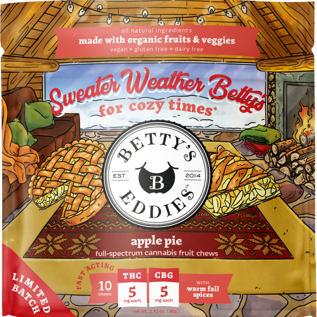 Photograph of product: Betty's Eddies Apple Pie (H) Chews 5mg 10pk