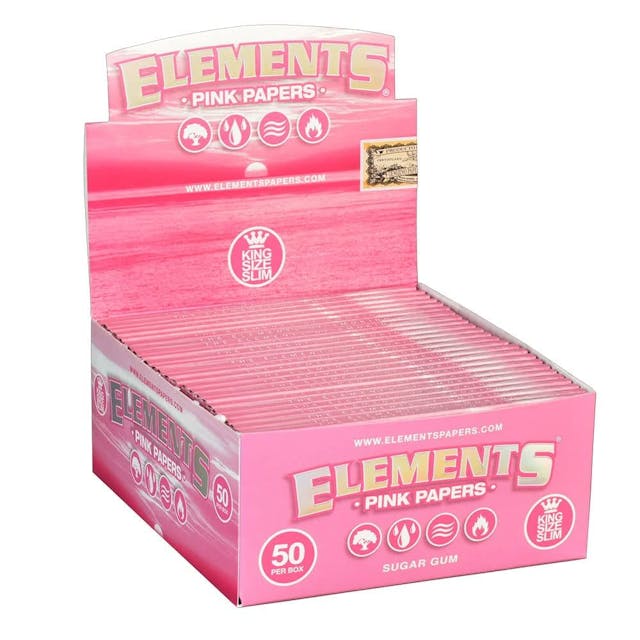 Photograph of product: Elements – King Size Pink Rolling Papers - 