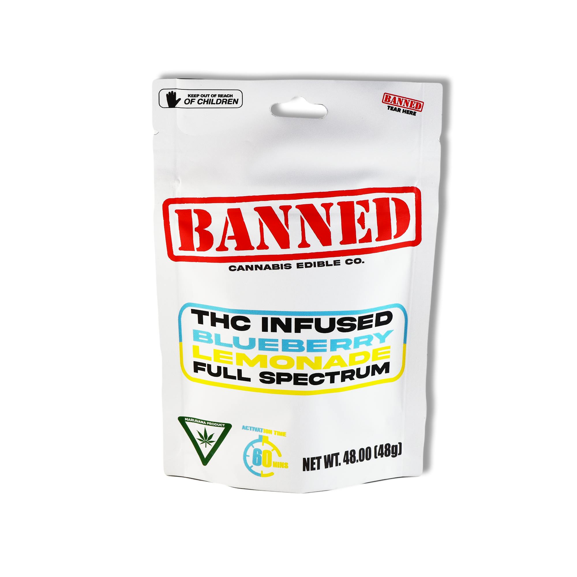 Photograph of product: Banned - 200mg Gummies - Blueberry Lemonade