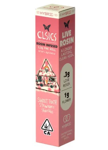 Photograph of product: CLSICS - Snakes - Sweet Tooth x Strawberry Shortcake Rosin Infused (1.3g)