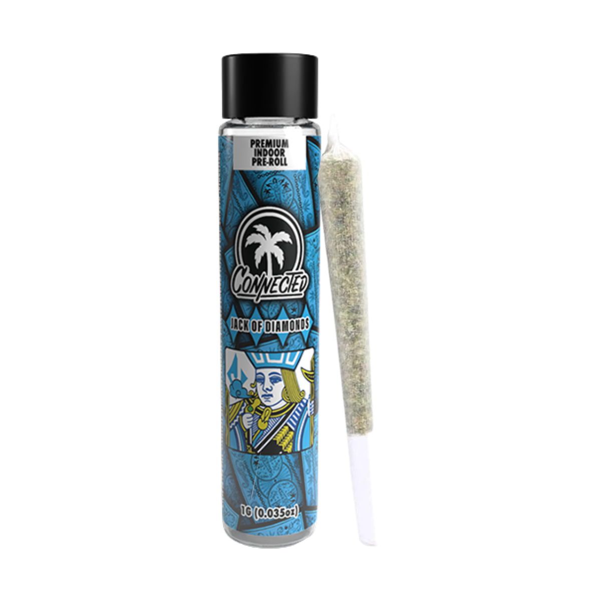 Photograph of product: Connected Oui'd Preroll 1g Jack of Diamonds
