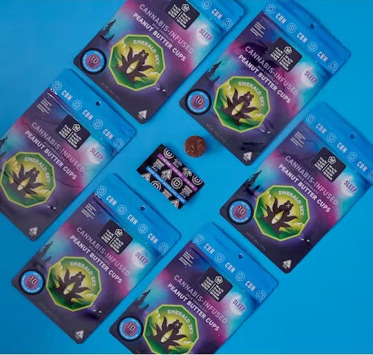 Photograph of product: CBN Sleep Peanut Butter Cups 10Pk - 