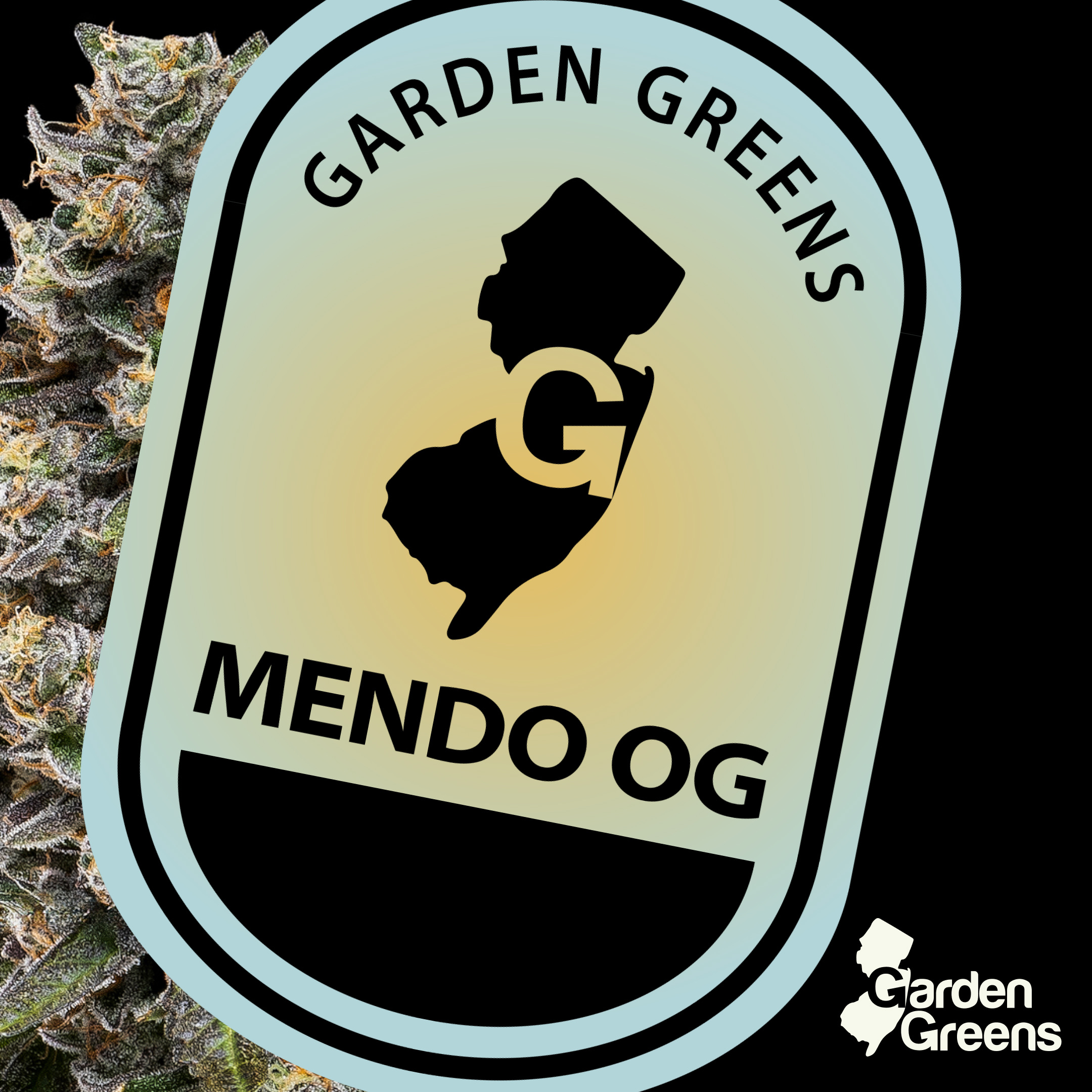 Photograph of product: Garden Greens | Flower | Mendo OG | 3.5g