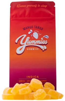 Photograph of product: (84171) 100mg Mango Tango Gummies 10pk