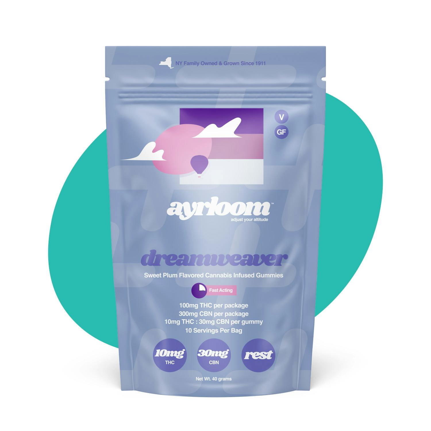 Photograph of product: Ayrloom | Dream Weaver | 100mg TH-oui 30mg CBN