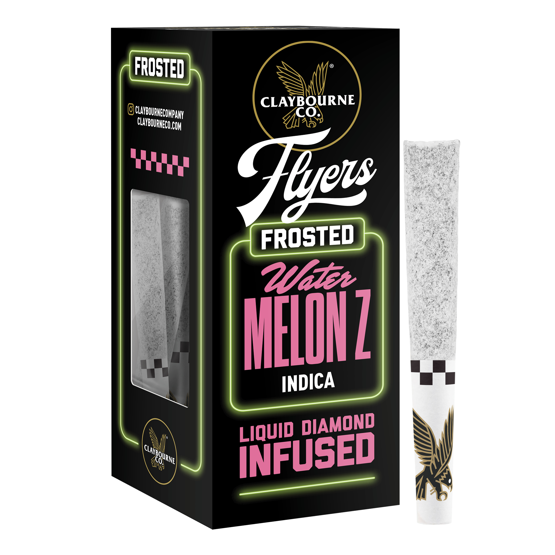 Photograph of product: Claybourne Co. Flyers Frosted Watermelon Z (I) Infused Multipack 0.5g 3pk