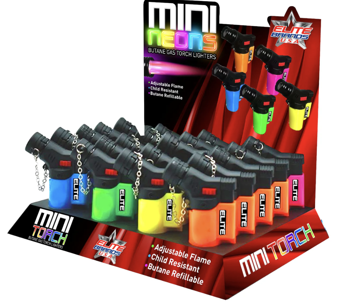 Photograph of product: Mini Neon Torch Lighters $3