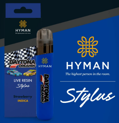 Photograph of product: Hyman - 1g Live Resin Disposable - Daytona Dreamin Strawberry Oui'd