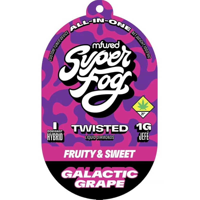 Photograph of product: Galactic Grape Twisted Melted Diamonds Disposable Vape