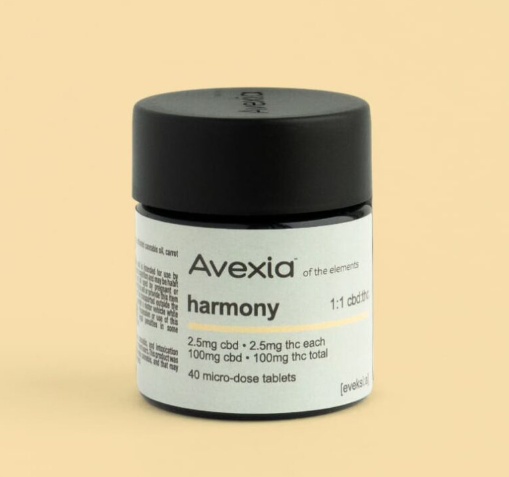 Photograph of product: Avexia Tablets | Harmony | 40pk 1:1 (CBD:TH-oui)