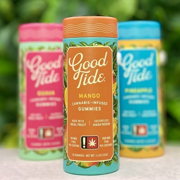 Photograph of product: Mango Relaxing/Oui'd - 10mg x 10pc SOLVENTLESS Gummies - Good Tide