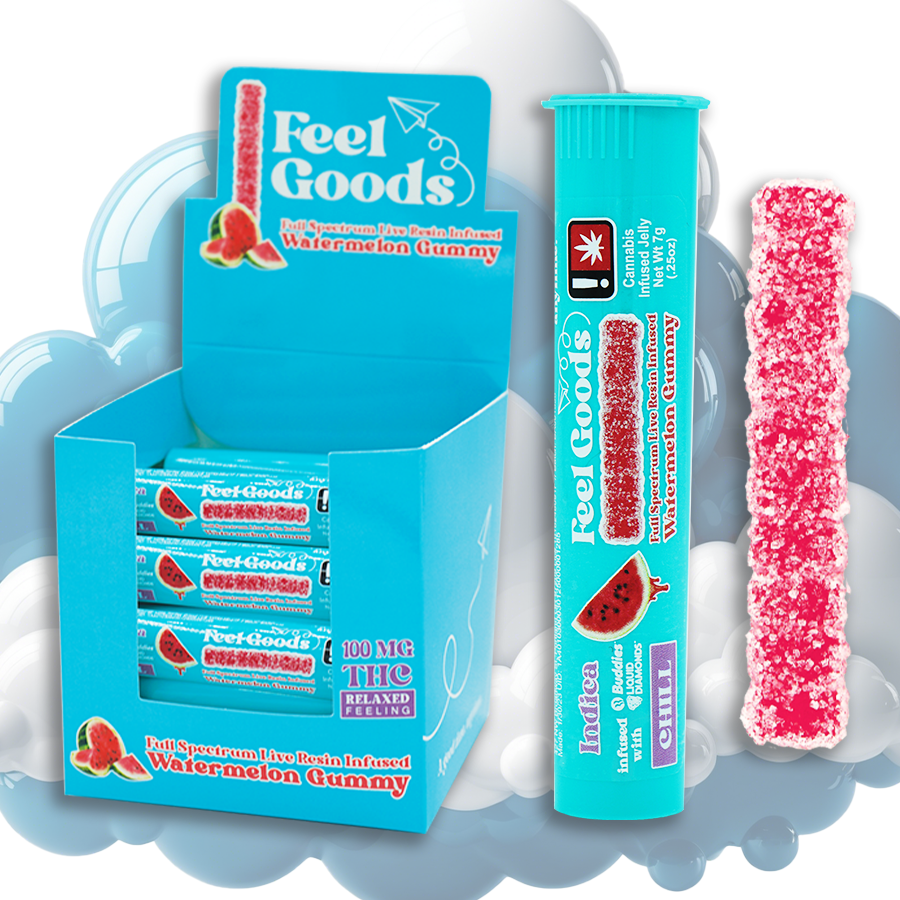 Photograph of product: Feel Goods 100mg Watermelon Gummy Straw