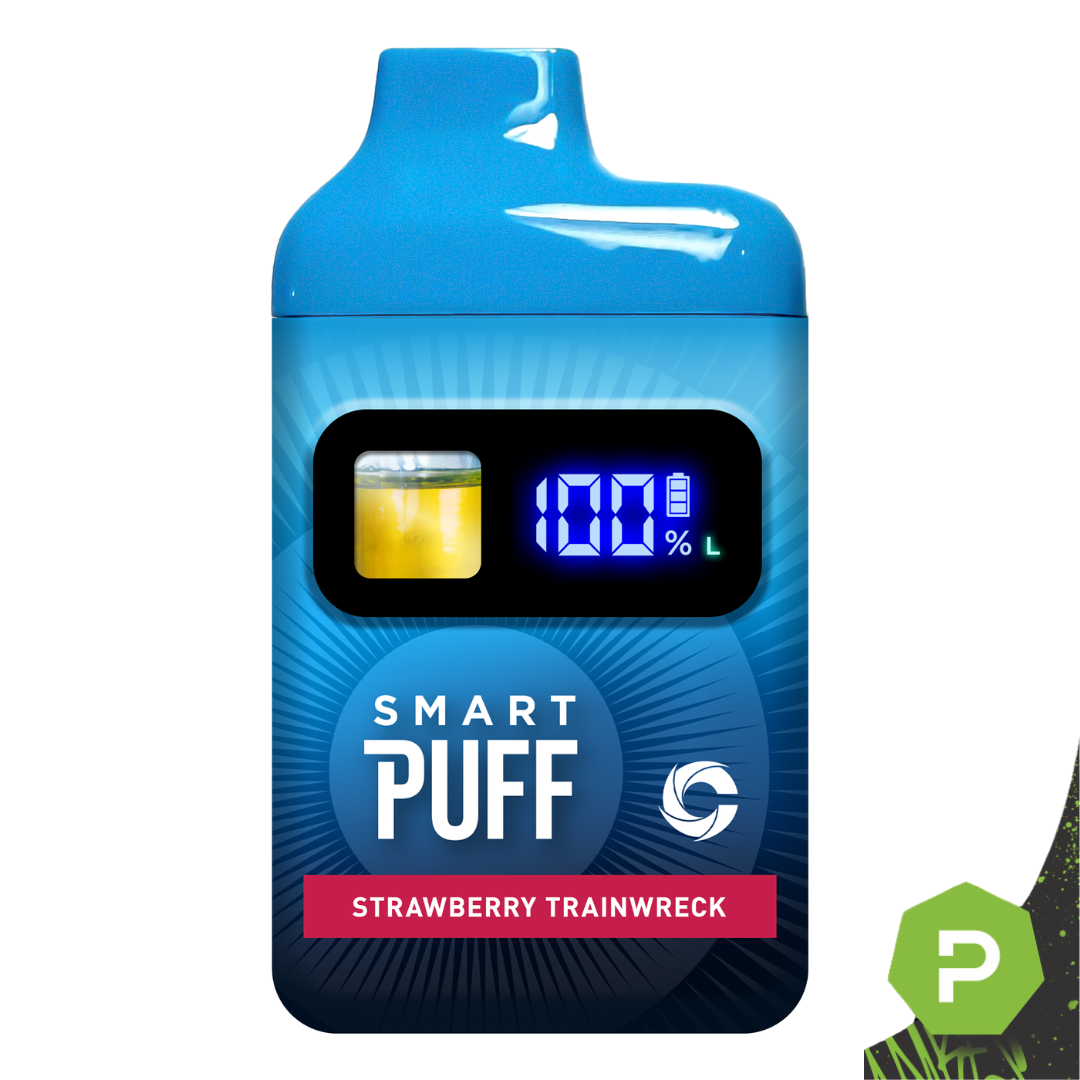 Photograph of product: Cannalicious | 1g Disposable SmartPuff | Strawberry Trainwreck