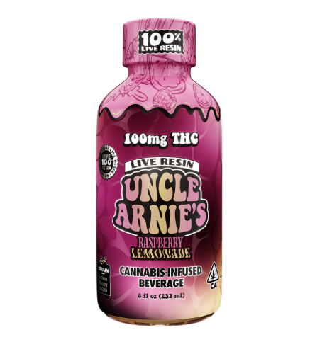 Photograph of product: Uncle Arnie's   Raspberry Lemonade Live Resin 8oz 100mg   100 Mg