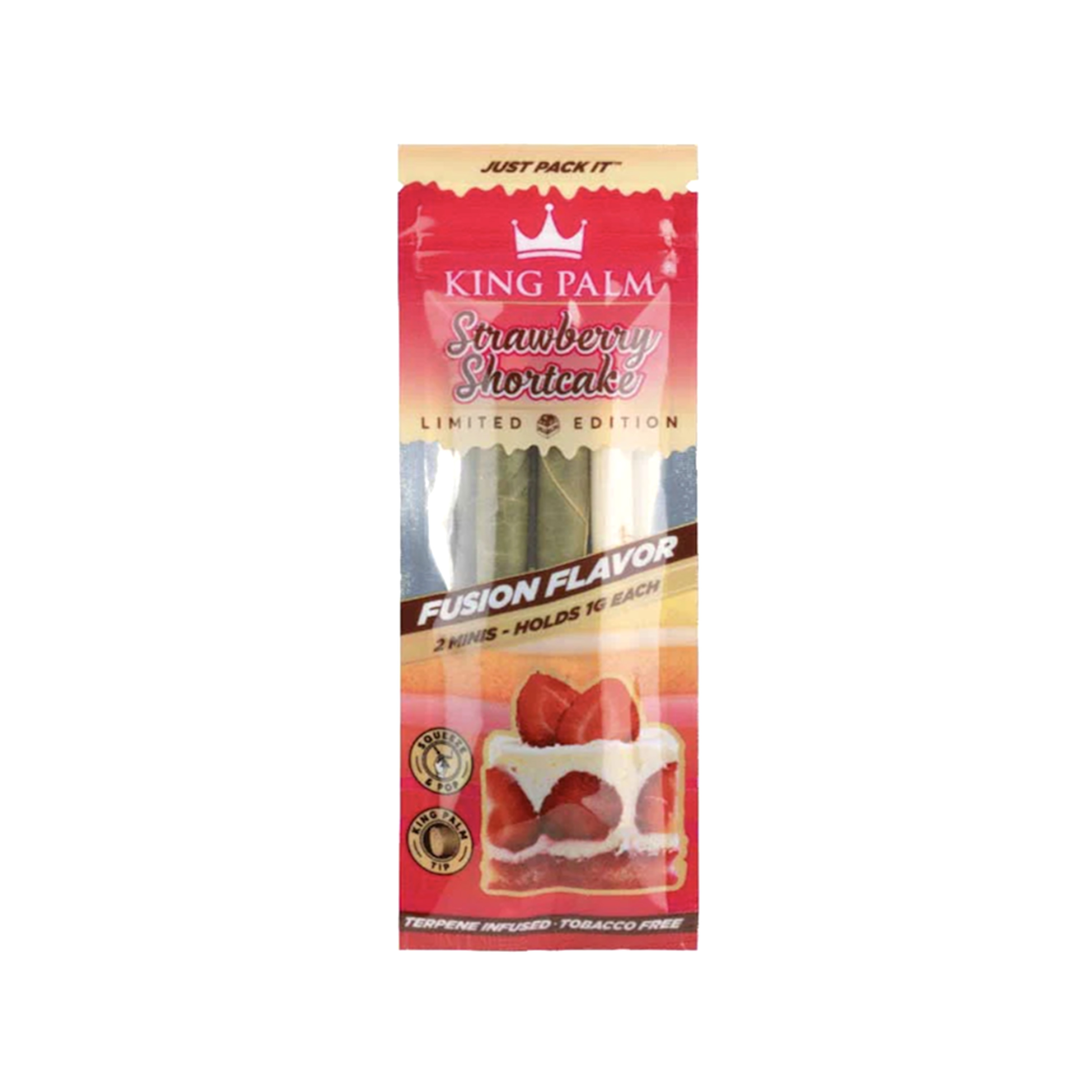 Photograph of product: King Palm Strawberry Shortcake Mini Wraps - 2 Pack