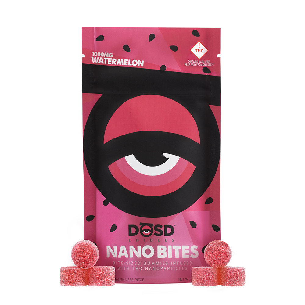 Photograph of product: DOSD Nano Bites Gummies | 1,000mg TH-oui | Watermelon