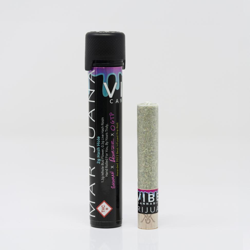 Photograph of product: VIBE - au chocolat HOLE - PREROLL INFUSED - 2G - ROYALLY BAKED - HYBRID