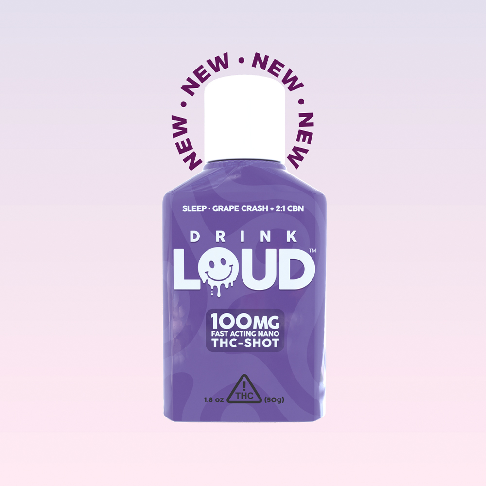 Photograph of Product: Tincture - Grape Crash Sleep Drink Loud THC Shot - 2:1 (THC:CBN) - 100mg