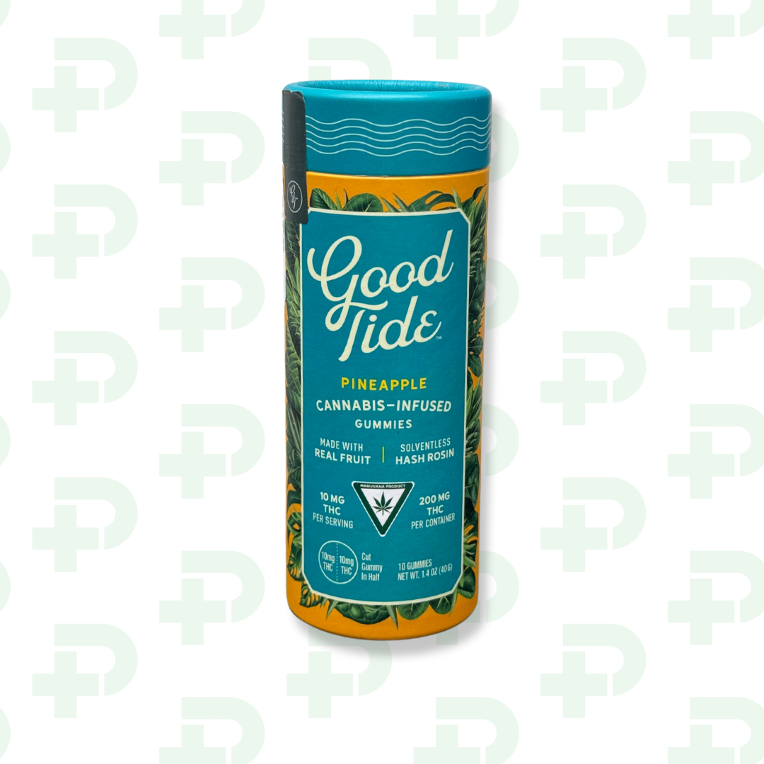 Photograph of product: Good Tide 200mg au chocolat Rosin Gummies - Pineapple