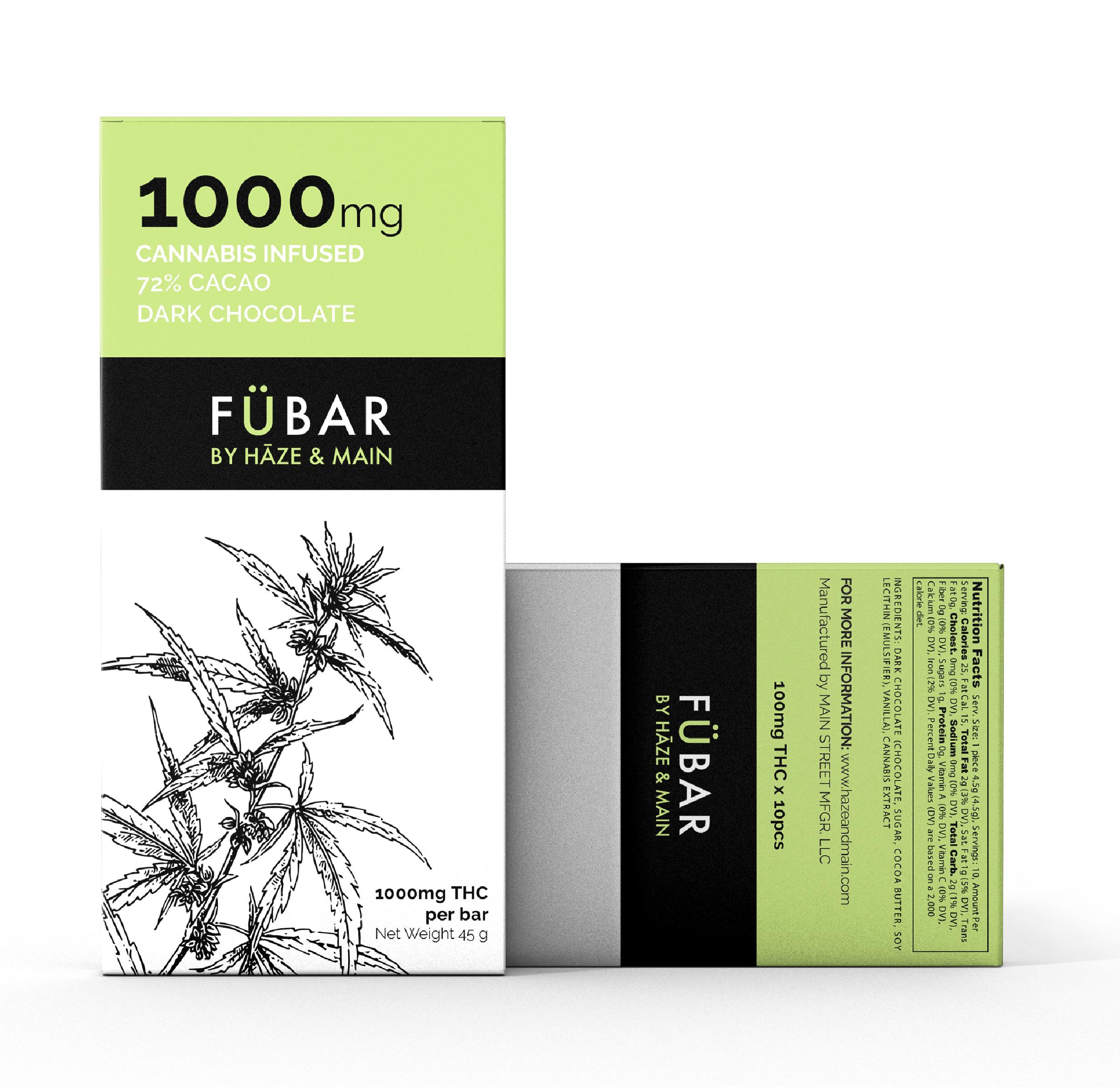 Photograph of product: Haze & Main - Dark Chocolate (H) (1000mg)