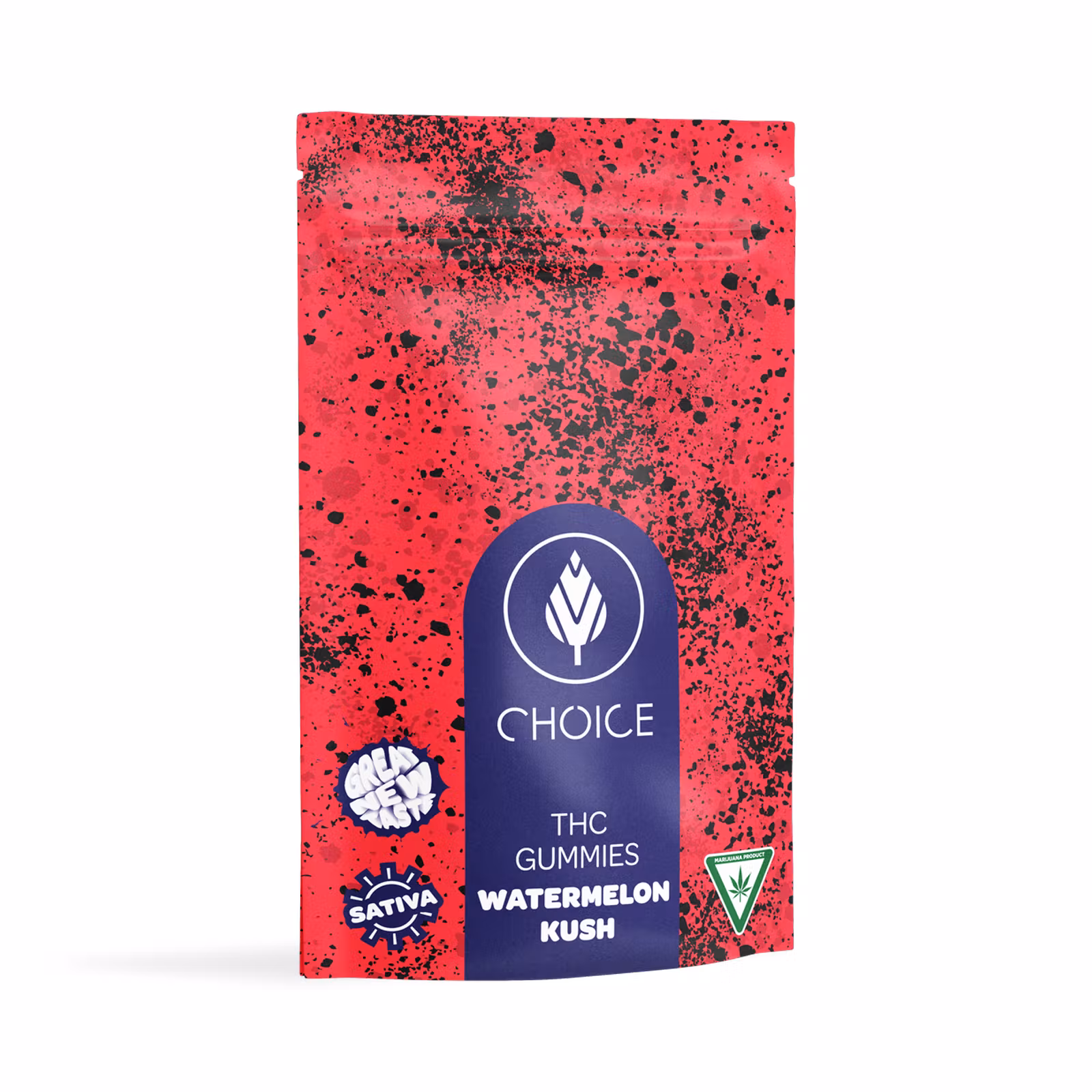 Photograph of product: Choice Chews - Gummies - 100mg - Watermelon Kush - Oui'd