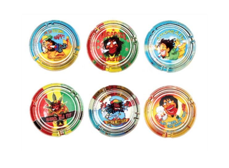 Photograph of product: Rasta Glass Ash Tray