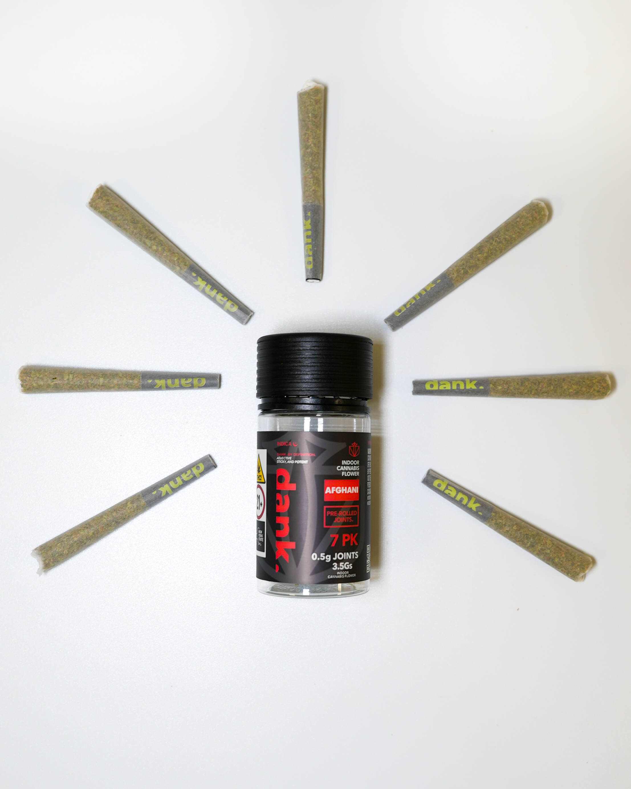 Photograph of product: Dank | Afghani | 7pk | Pre-roll