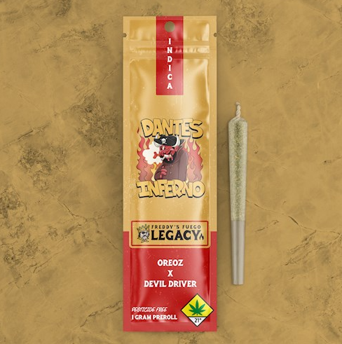 Photograph of product: Freddy Fuego - Dante's Inferno - 2pk Pre-Rolls