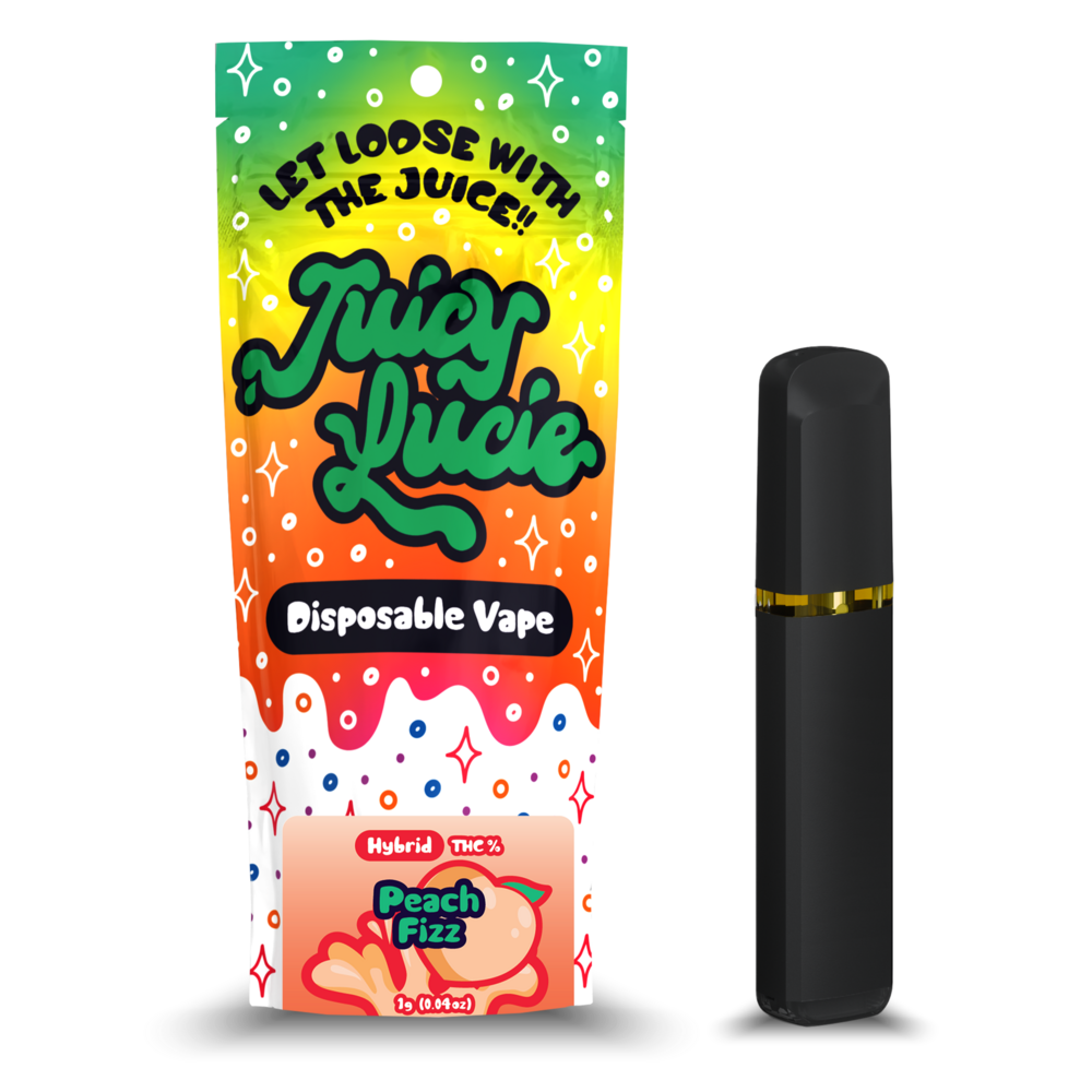 Photograph of product: Juicy Lucie | Peach Fizz Disposable Vape | 1g